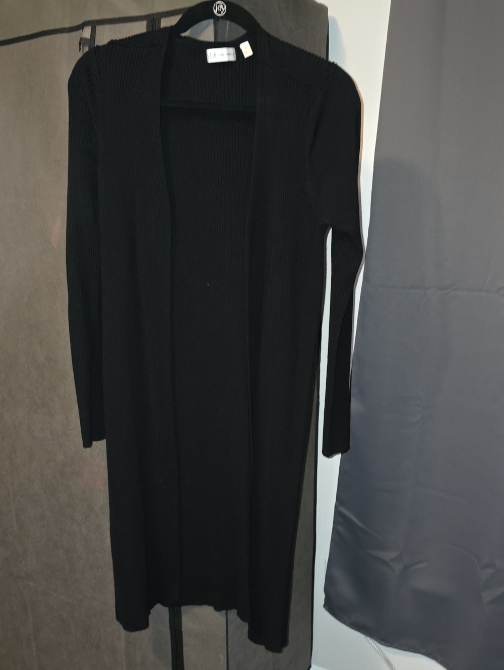 Black Long Open-Front Women's Dress